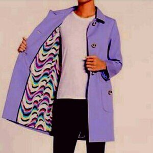 Kate Spade Bright Periwinkle/Purple Trench Coat